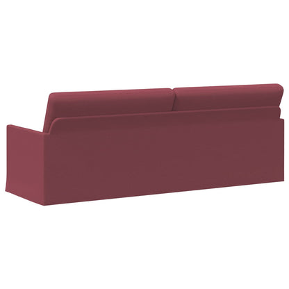 vidaXL 3 Seater Sofa Wine Red 220 x 81 x 82 cm Fabric 5