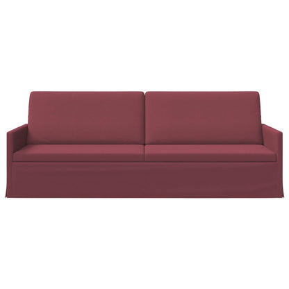 vidaXL 3 Seater Sofa Wine Red 220 x 81 x 82 cm Fabric 3
