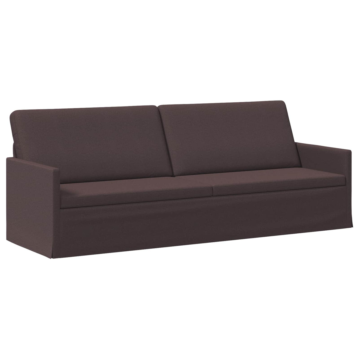 vidaXL 3 Seater Sofa Dark Brown 220 x 81 x 82 cm Fabric 2