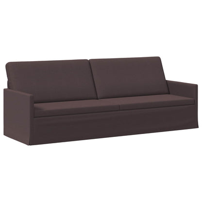 vidaXL 3 Seater Sofa Dark Brown 220 x 81 x 82 cm Fabric 2