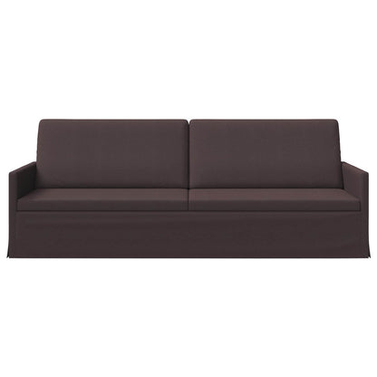 vidaXL 3 Seater Sofa Dark Brown 220 x 81 x 82 cm Fabric 3
