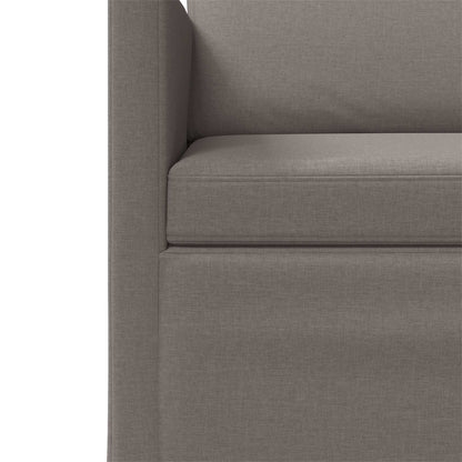 vidaXL 3 Seater Sofa Taupe 220 x 81 x 82 cm Fabric 6