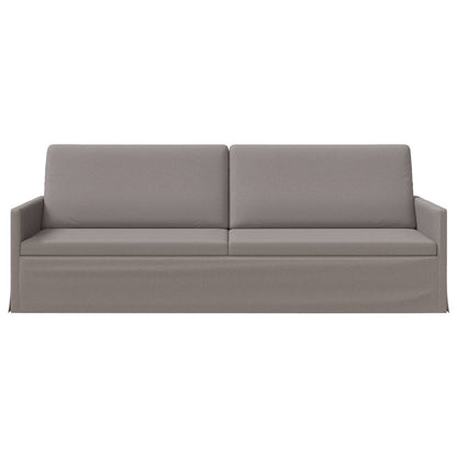 vidaXL 3 Seater Sofa Taupe 220 x 81 x 82 cm Fabric 3