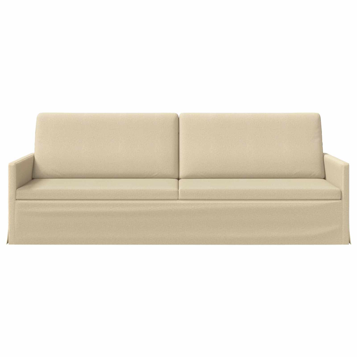 vidaXL 3 Seater Sofa Cream 220 x 81 x 82 cm Fabric 3