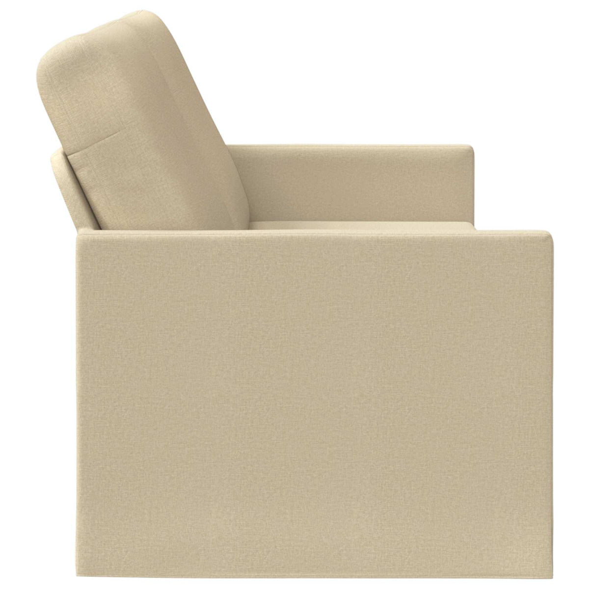 vidaXL 3 Seater Sofa Cream 220 x 81 x 82 cm Fabric 4