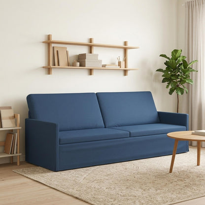 vidaXL 3 Seater Sofa Blue 220 x 81 x 82 cm Fabric 1