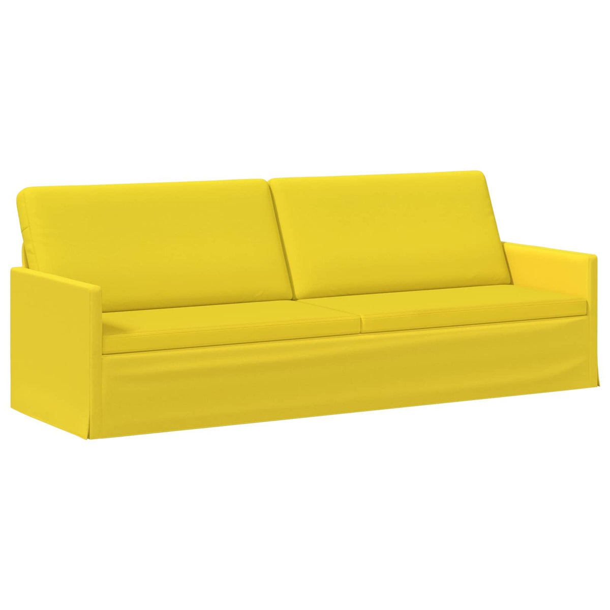 vidaXL 3 Seater Sofa Light Yellow 220 x 81 x 82 cm Fabric 2