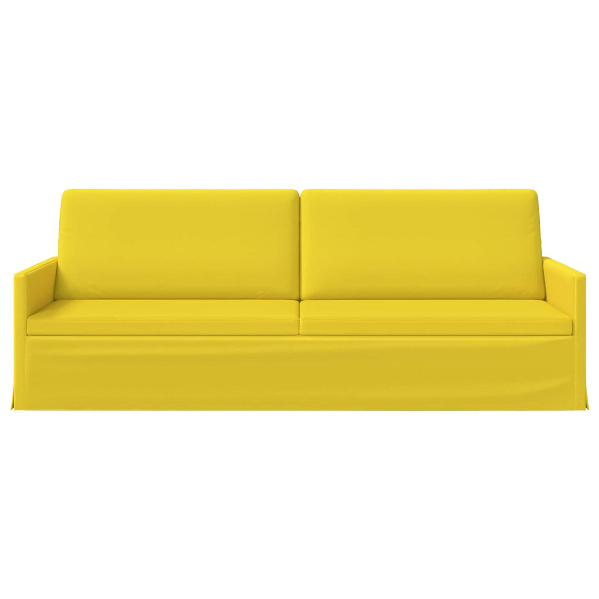 vidaXL 3 Seater Sofa Light Yellow 220 x 81 x 82 cm Fabric 3