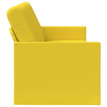 vidaXL 3 Seater Sofa Light Yellow 220 x 81 x 82 cm Fabric 4