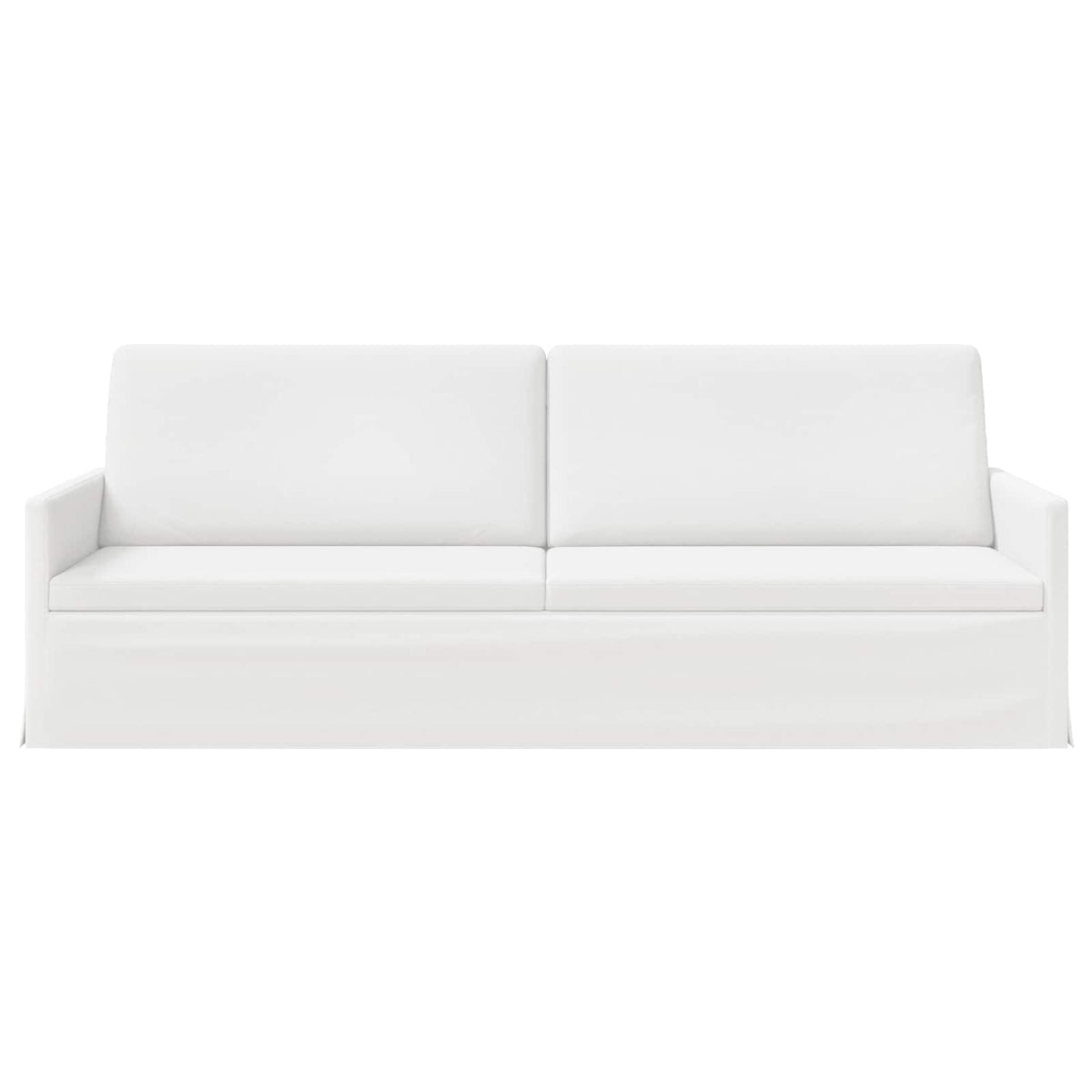 vidaXL 3 Seater Sofa White 220 x 81 x 82 cm Fabric 3