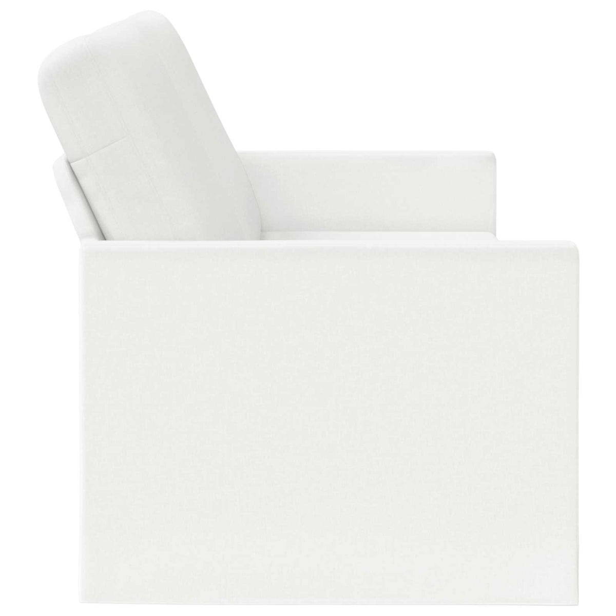 vidaXL 3 Seater Sofa White 220 x 81 x 82 cm Fabric 4