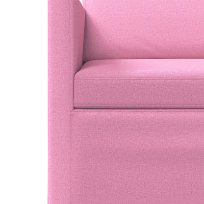 vidaXL 3 Seater Sofa Pink 220 x 81 x 82 cm Fabric 6