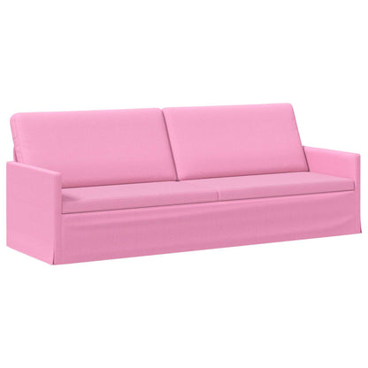 vidaXL 3 Seater Sofa Pink 220 x 81 x 82 cm Fabric 2