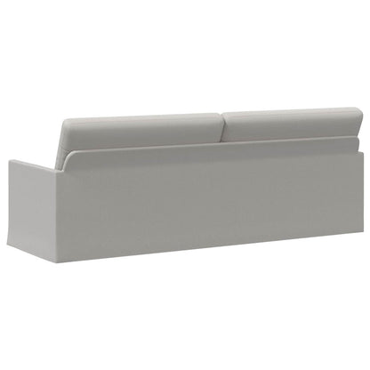 vidaXL 3 Seater Sofa Cloud Grey 220 x 81 x 82 cm Fabric 5