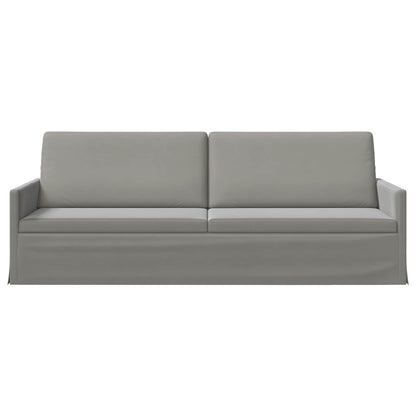 vidaXL 3 Seater Sofa Light Grey 220 x 81 x 82 cm Velvet 3