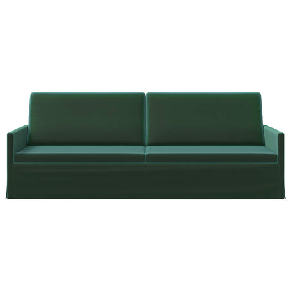vidaXL 3 Seater Sofa Dark Green 220 x 81 x 82 cm Velvet 3