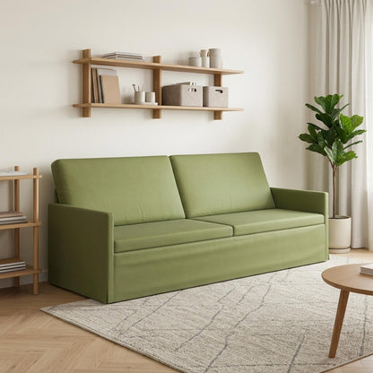 vidaXL 3 Seater Sofa Light Green 220 x 81 x 82 cm Velvet 1