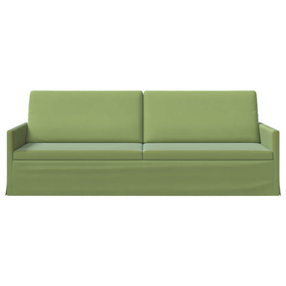 vidaXL 3 Seater Sofa Light Green 220 x 81 x 82 cm Velvet 3
