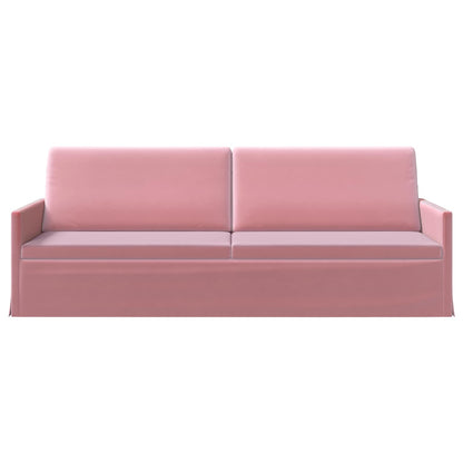 vidaXL 3 Seater Sofa Pink 220 x 81 x 82 cm Velvet 3