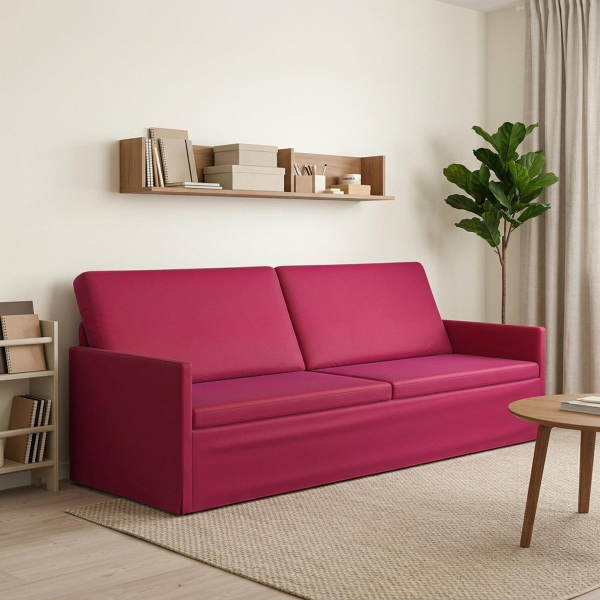 vidaXL 3 Seater Sofa Wine Red 220 x 81 x 82 cm Velvet 1