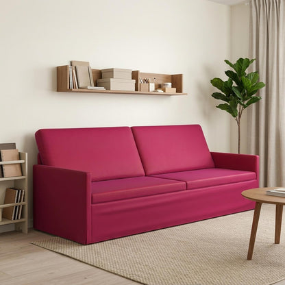 vidaXL 3 Seater Sofa Wine Red 220 x 81 x 82 cm Velvet 1