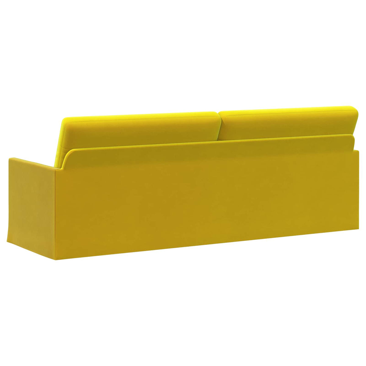 vidaXL 3 Seater Sofa Yellow 220 x 81 x 82 cm Velvet 5