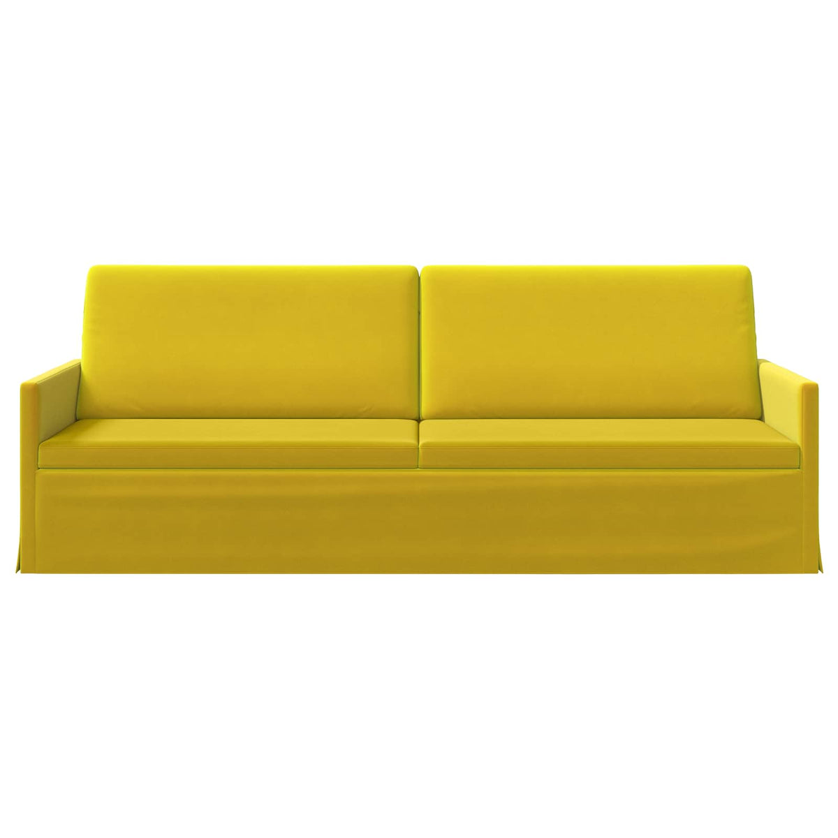 vidaXL 3 Seater Sofa Yellow 220 x 81 x 82 cm Velvet 3