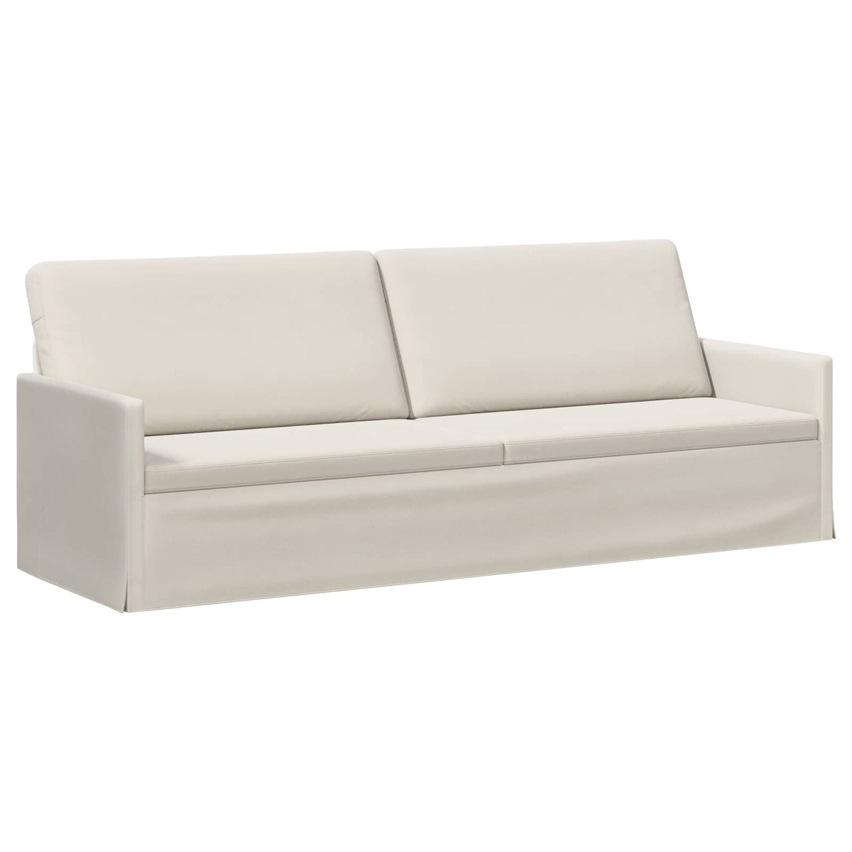 vidaXL 3 Seater Sofa Cream 220 x 81 x 82 cm Velvet 2