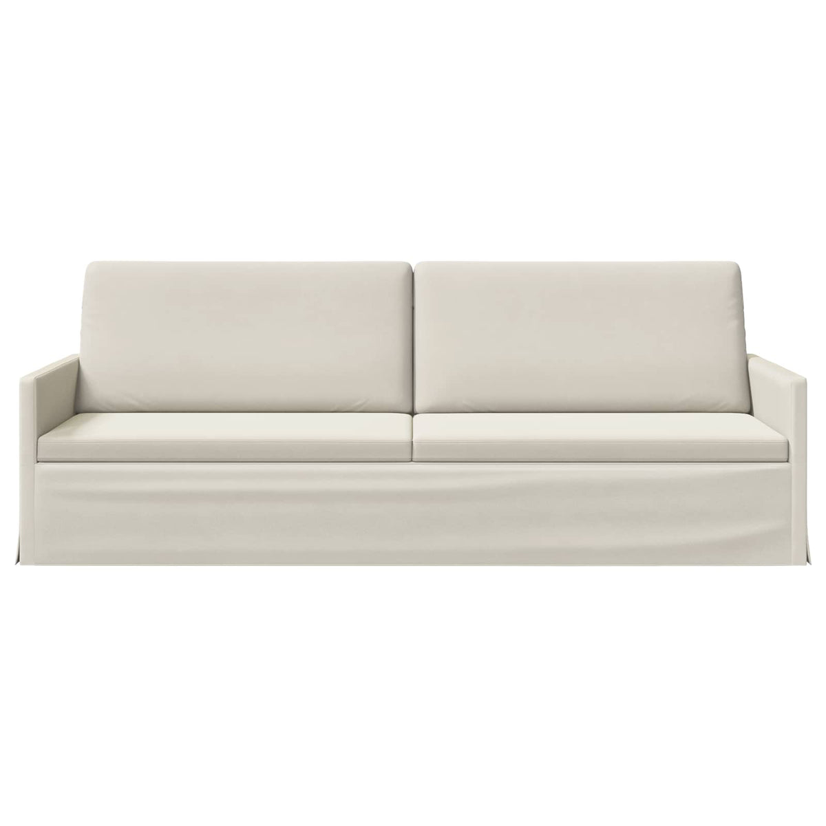 vidaXL 3 Seater Sofa Cream 220 x 81 x 82 cm Velvet 3