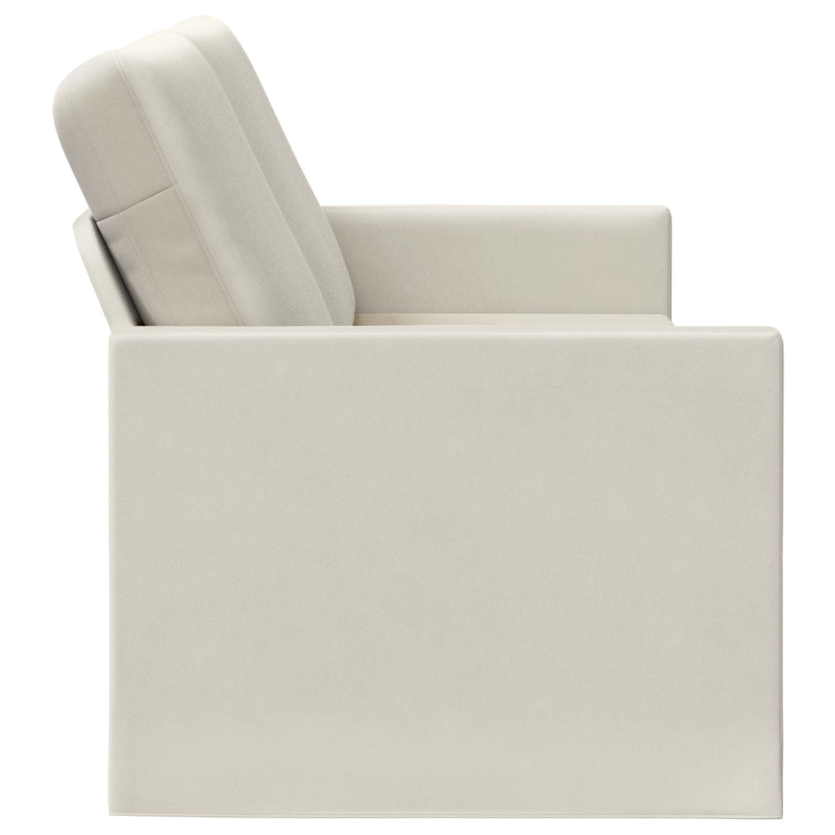 vidaXL 3 Seater Sofa Cream 220 x 81 x 82 cm Velvet 4