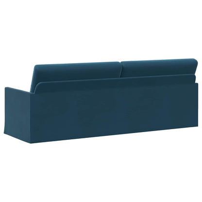 vidaXL 3 Seater Sofa Blue 220 x 81 x 82 cm Velvet 5