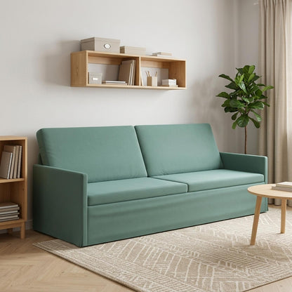 vidaXL 3 Seater Sofa Sea Green 220 x 81 x 82 cm Velvet 1