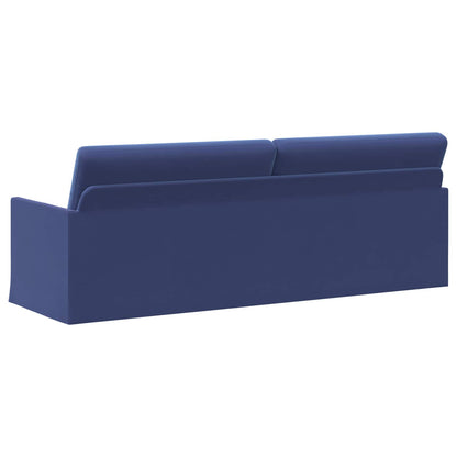 vidaXL 3 Seater Sofa Police Blue 220 x 81 x 82 cm Velvet 5
