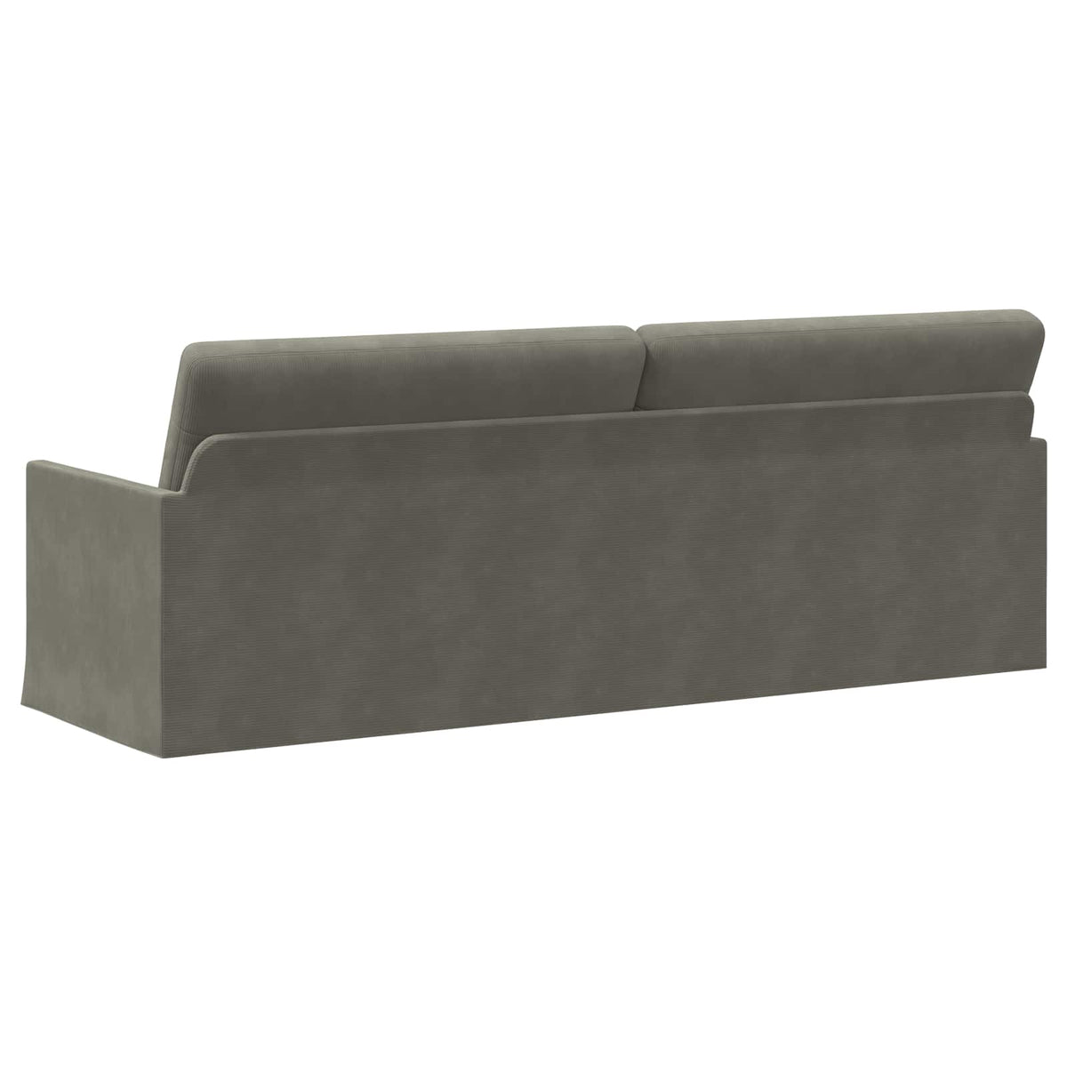 vidaXL 3 Seater Sofa Light Grey 220 x 81 x 82 cm Corduroy Fabric 5