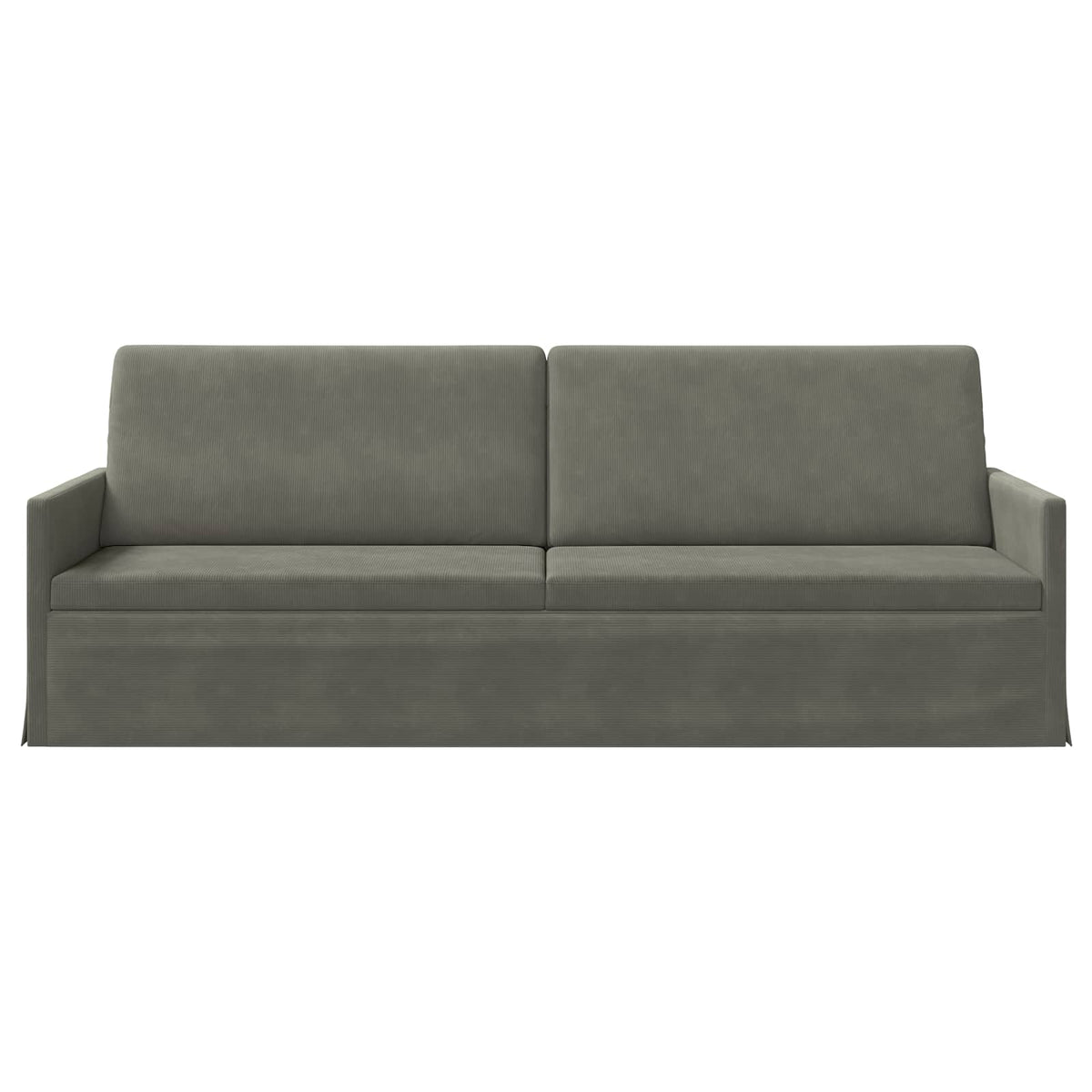 vidaXL 3 Seater Sofa Light Grey 220 x 81 x 82 cm Corduroy Fabric 3