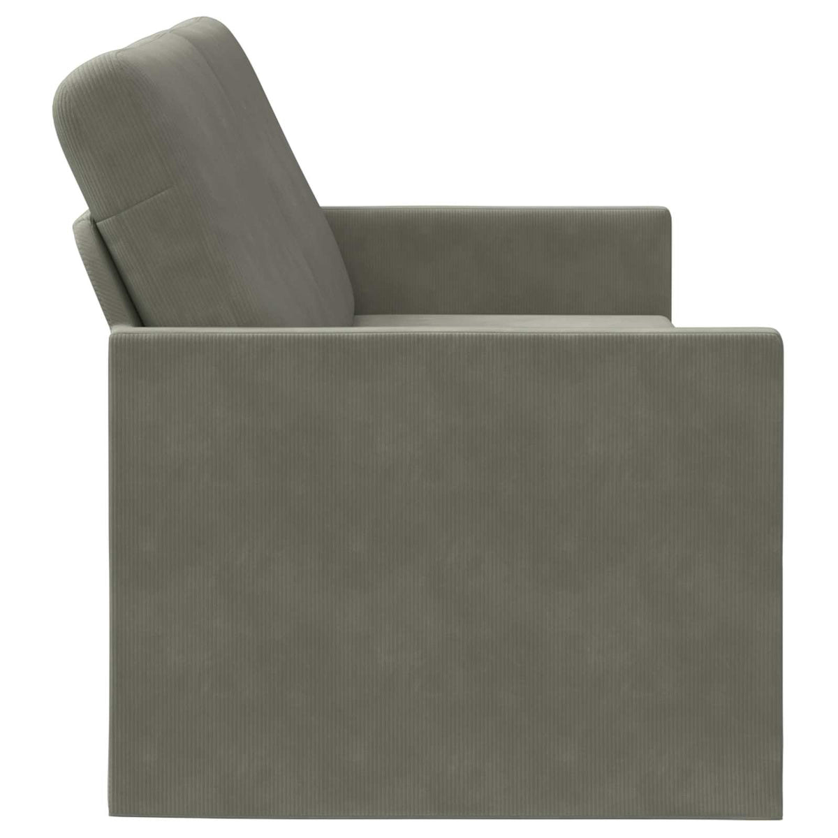 vidaXL 3 Seater Sofa Light Grey 220 x 81 x 82 cm Corduroy Fabric 4