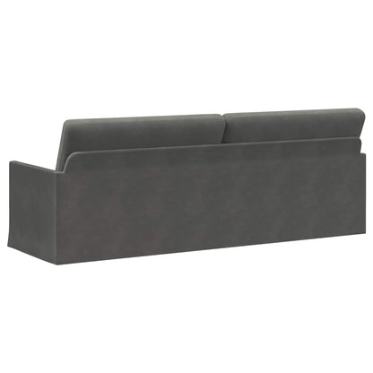 vidaXL 3 Seater Sofa Dark Grey 220 x 81 x 82 cm Corduroy Fabric 5