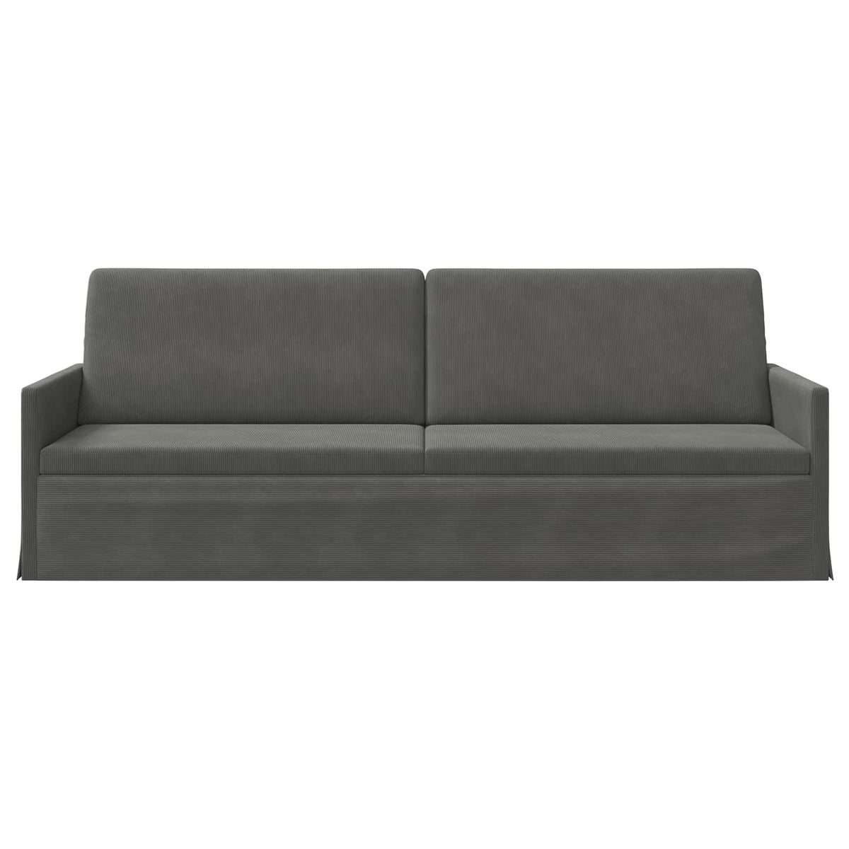 vidaXL 3 Seater Sofa Dark Grey 220 x 81 x 82 cm Corduroy Fabric 3