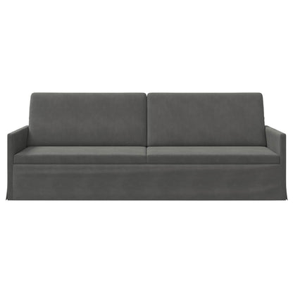 vidaXL 3 Seater Sofa Dark Grey 220 x 81 x 82 cm Corduroy Fabric 3