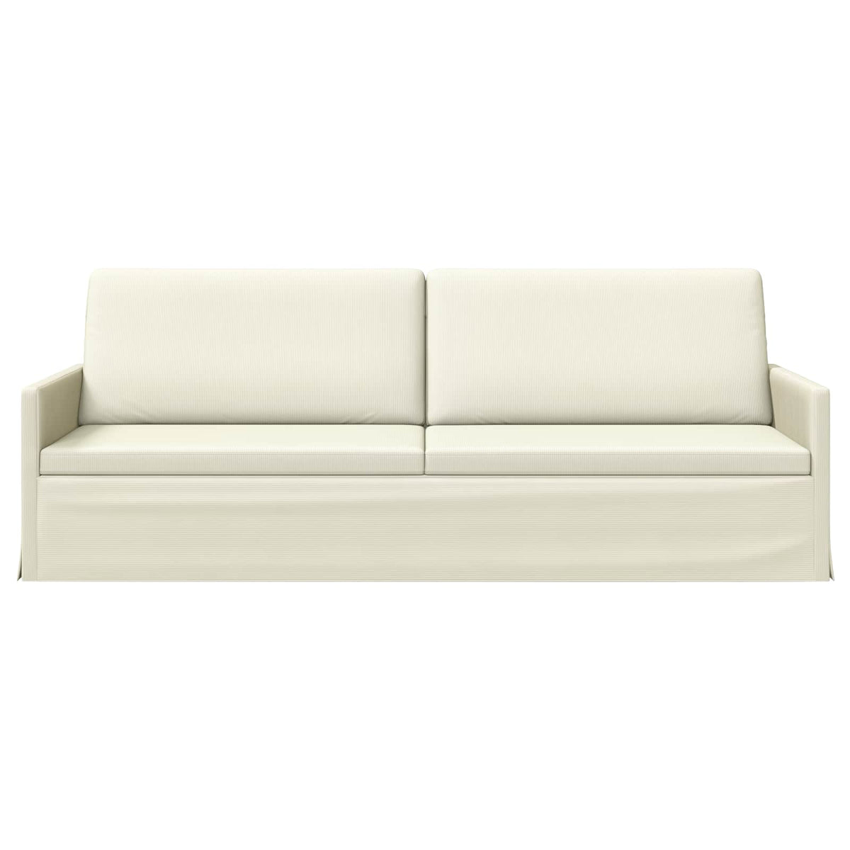 vidaXL 3 Seater Sofa Cream 220 x 81 x 82 cm Corduroy Fabric 3