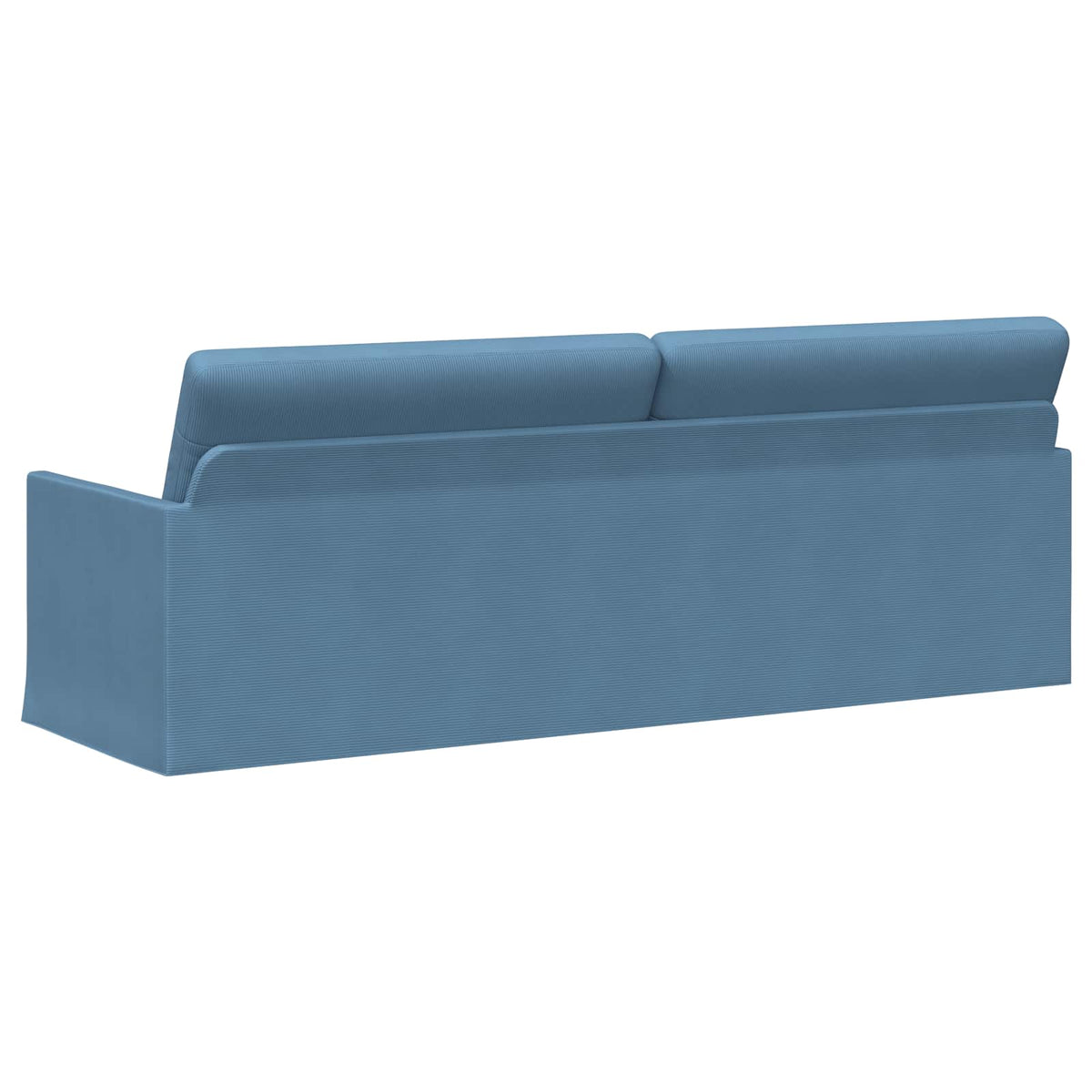 vidaXL 3 Seater Sofa Blue 220 x 81 x 82 cm Corduroy Fabric 5