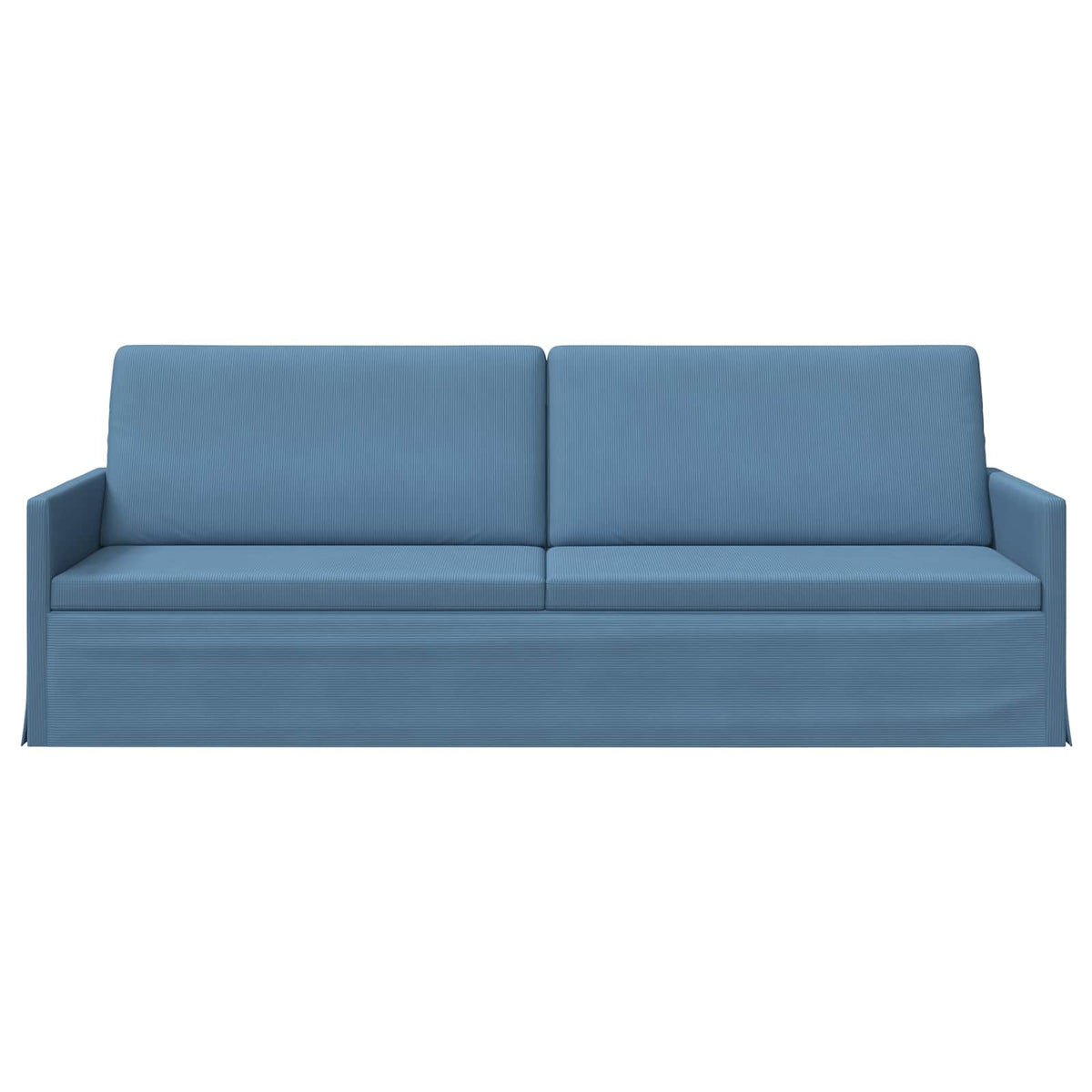 vidaXL 3 Seater Sofa Blue 220 x 81 x 82 cm Corduroy Fabric 3