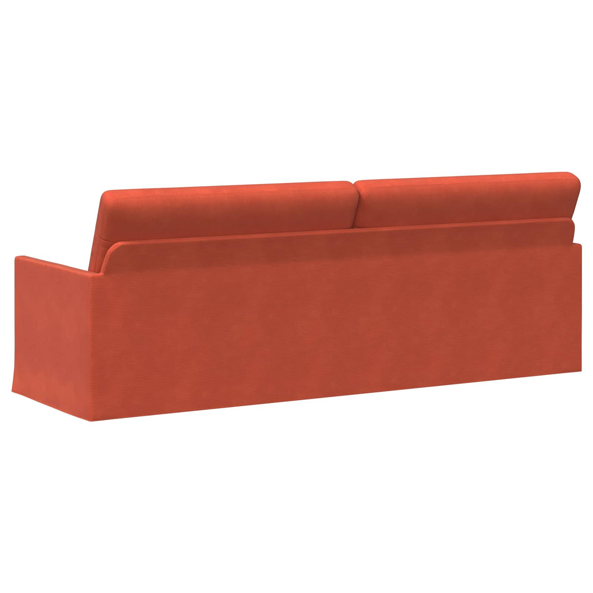 vidaXL 3 Seater Sofa Red Orange 220 x 81 x 82 cm Corduroy Fabric 5