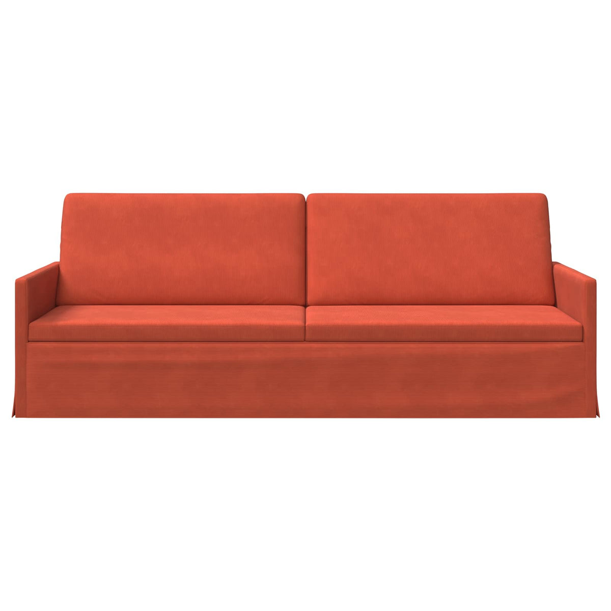 vidaXL 3 Seater Sofa Red Orange 220 x 81 x 82 cm Corduroy Fabric 3