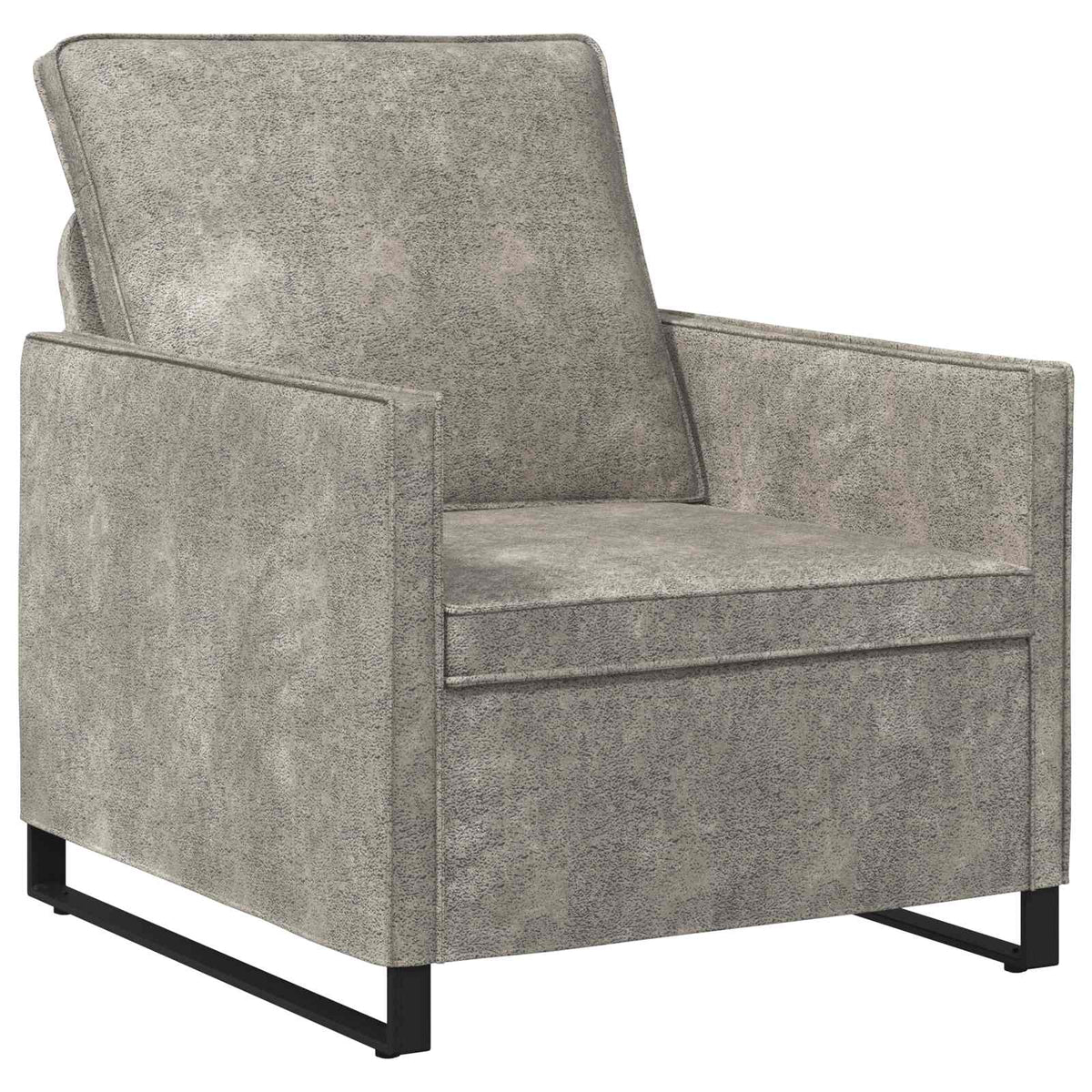 vidaXL Sofa Set 2 pcs Light Grey Faux Suede Fabric 3