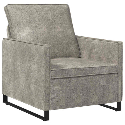 vidaXL Sofa Set 2 pcs Light Grey Faux Suede Fabric 3