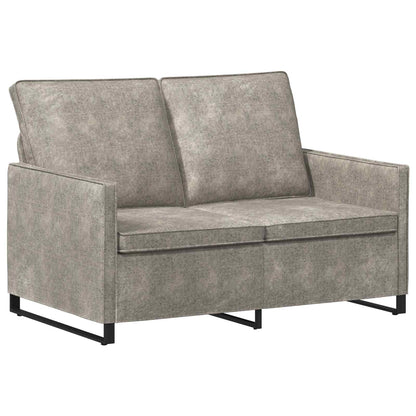 vidaXL Sofa Set 2 pcs Light Grey Faux Suede Fabric 4