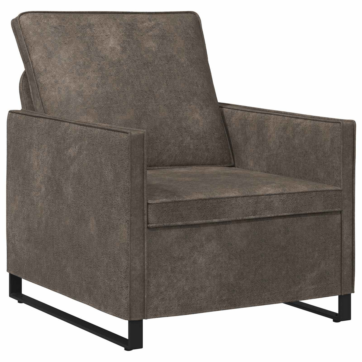 vidaXL Sofa Set 2 pcs Dark Grey Faux Suede Fabric 3