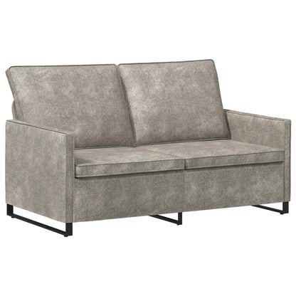vidaXL Sofa Set 2 pcs Light Grey Faux Suede Fabric 4