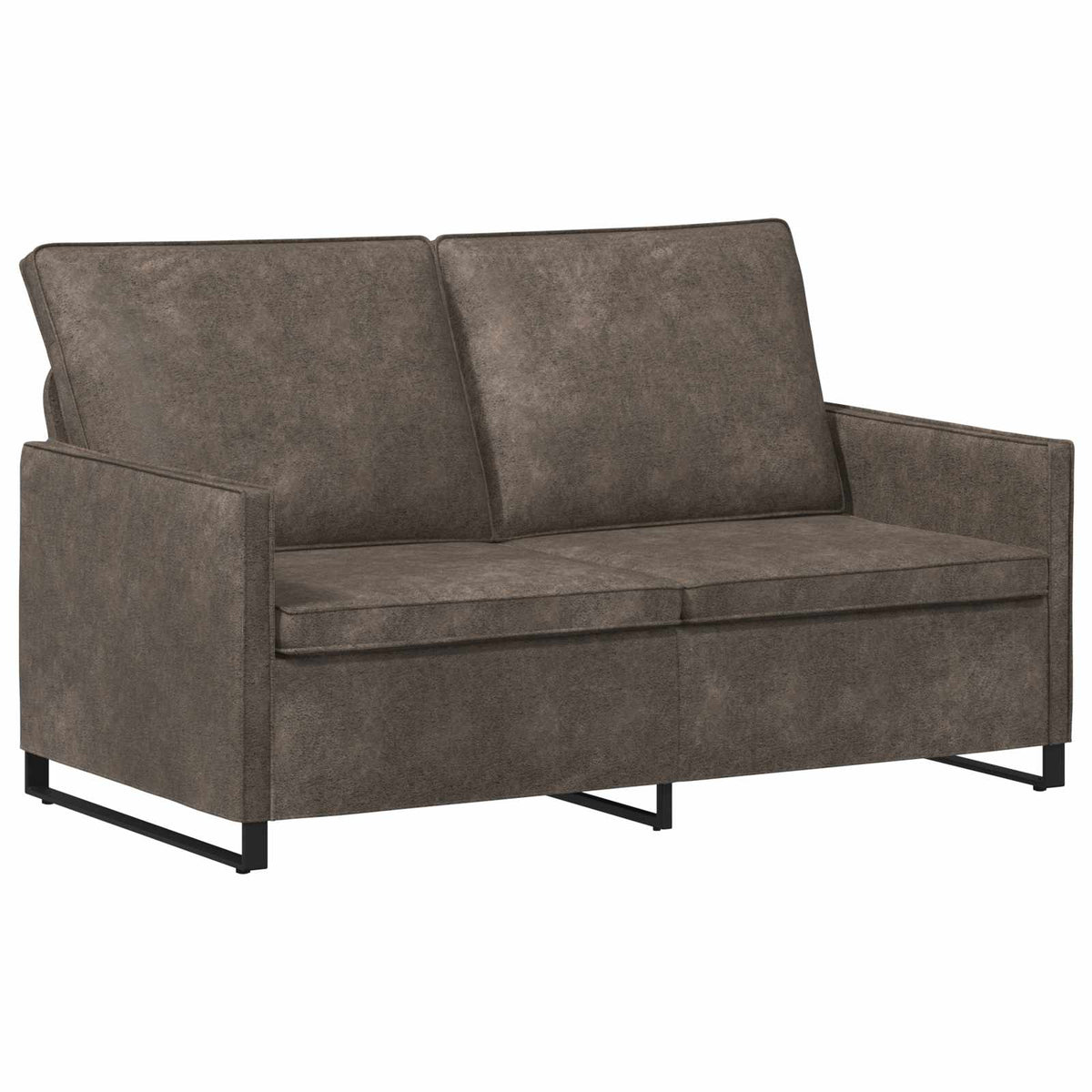 vidaXL Sofa Set 2 pcs Dark Grey Faux Suede Fabric 4